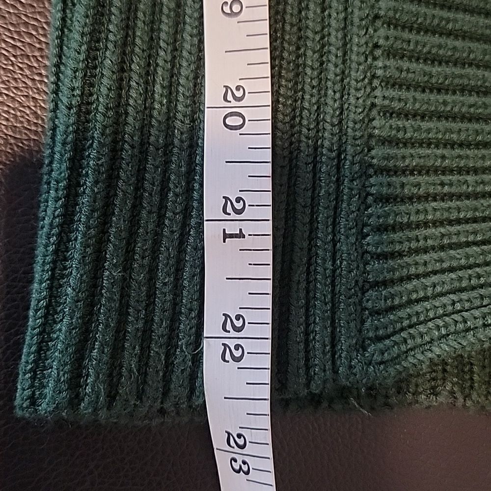 Joan Vass emerald green cardigan Open Front Shawl Collar Womens  Size S - Picture 10 of 10